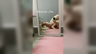 體育生『壹』kenver_che剛打完球回來 小女友就開始發情了-健身墊大戰